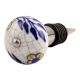 Blue Leaf Crackle Ceramic Wine Stopper